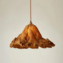 מנורת תלייה וולקנית וינטג' משרף עם עלי לוטוס – Rustiqo