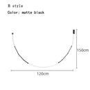 נברשת ממתכת שחורה לסלון – Curvella