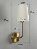 Chic Indoor Wall Sconce with Linen Lampshade & Gold Metal – Lumara