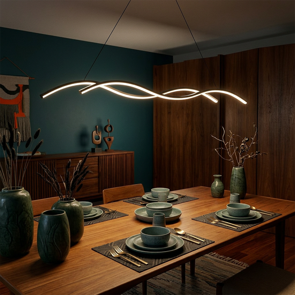 Moderne LED-Hängeleuchte aus minimalistischem Metall – Stévia