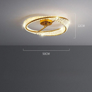 מנורת תקרה בעיצוב עם קריסטלים וגימור אלגנטי – Lussuoso