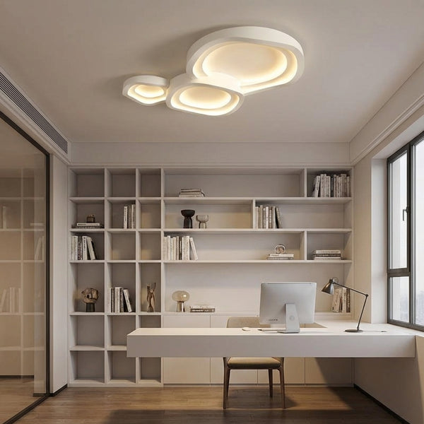 מנורת תקרה LED מינימליסטית לבנה לסלון מודרני – Arionde