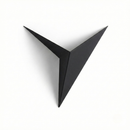 Aplique de parede minimalista em metal preto - Noctélide