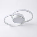 Modern LED ceiling light in white aluminum 6500K for bedroom – Caeluxi