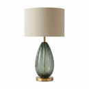 Amber Glass Designer Table Lamp & Metal – Prisma