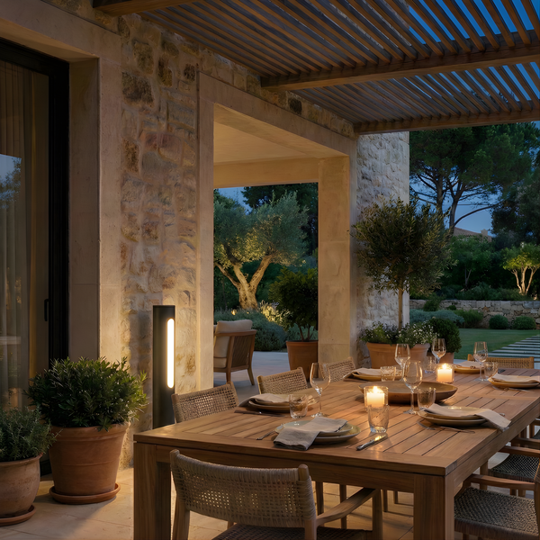 Applique d'extérieur en métal et acrylique LED – Azuréos