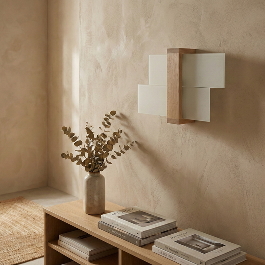 Scandinavian natural wood wall light – Norveas model