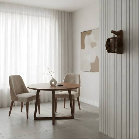 Bamboo and Rattan Wall Lamp – Bamboo