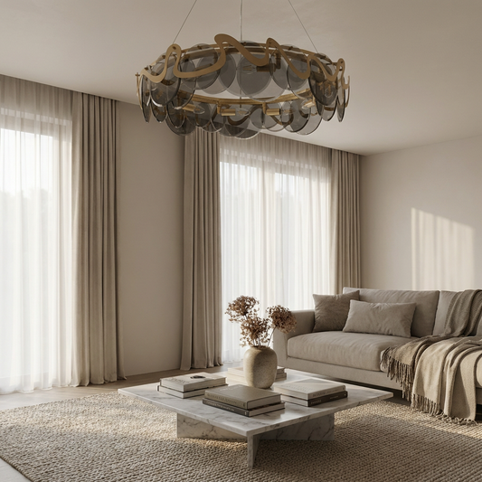 Modern alloy pendant light for living room and bedroom – Miraluxa