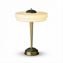 Lampă de Noptieră Tactilă Alb & Aur Eleganță Postmodernă – Zénith