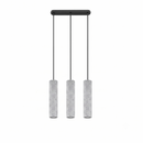 Závěsný betonový šedý průmyslový 3 lampy - model Nivara