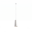 Suspension cône céramique blanche salon – Modèle Lysandra