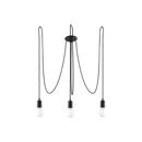 Minimalist black 3-light chandelier – modèle Arkenis