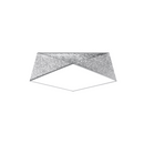 Plafonnier géométrique argent moderne salon – modèle Arcanis