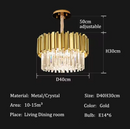 Suspensie Decorativă Cristalin pentru Interior Prestigiu – Auro