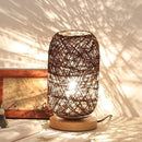 Rattan Wood Lamp Natural Design – Veluma