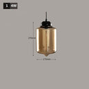 Lampă suspendată design spațial și sticlă ambră – Stella