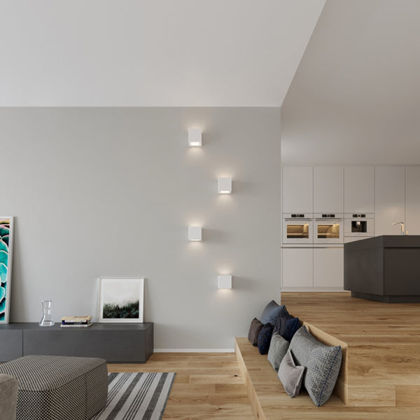 Moderne weiße Keramik-Wandleuchte – Modell Aurelion