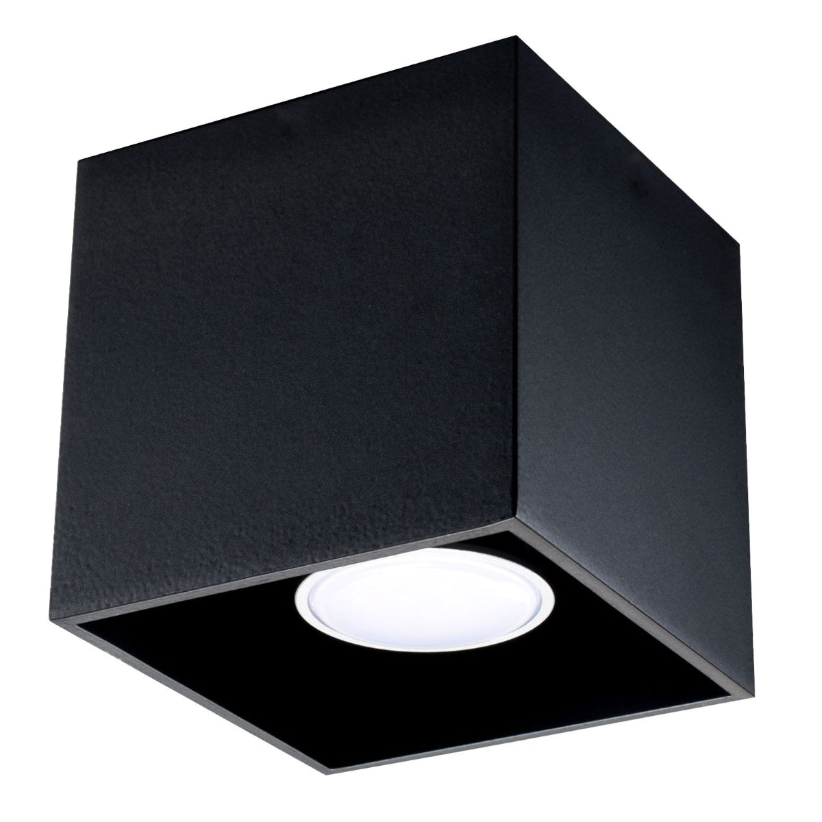 Plafonnier cube noir moderne pour intérieur – Modèle Noctarys