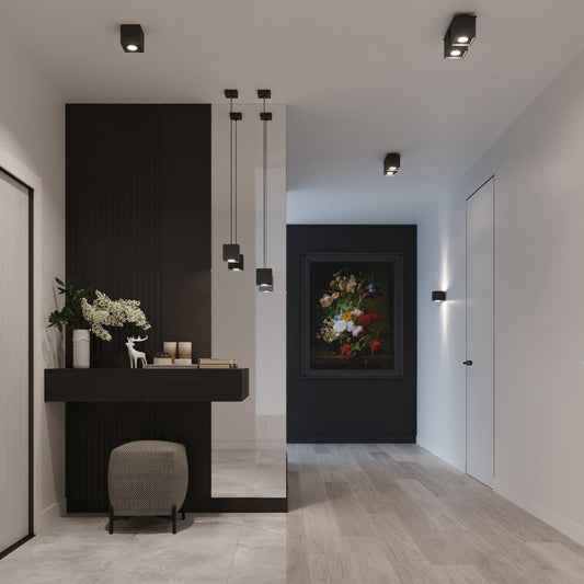 Modern double black ceiling light – Noctarys model