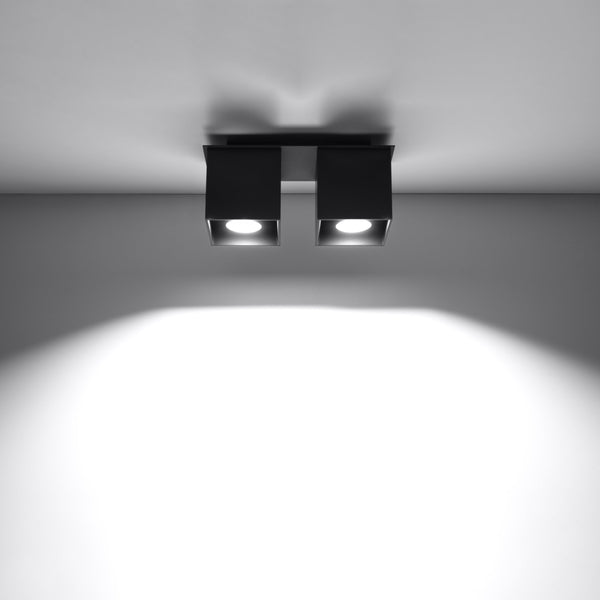 Modern double black ceiling light – Noctarys model