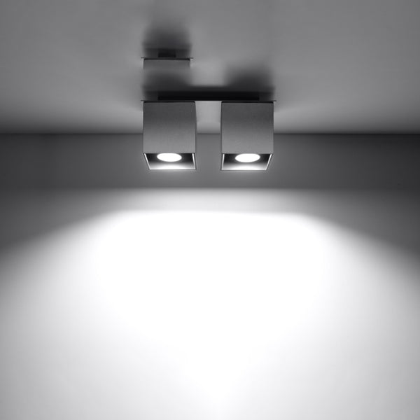 Modern gray double-beam ceiling light – Arvenor model