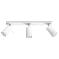 Plafonnier acier blanc moderne 3 spots orientables – Elaris