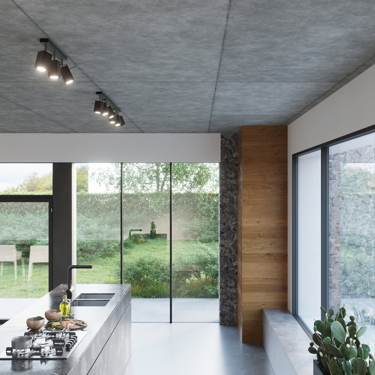 Ceiling light modern black adjustable spot - Model Nerava