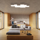 Minimalist white square ceiling light living room – Model Asterion