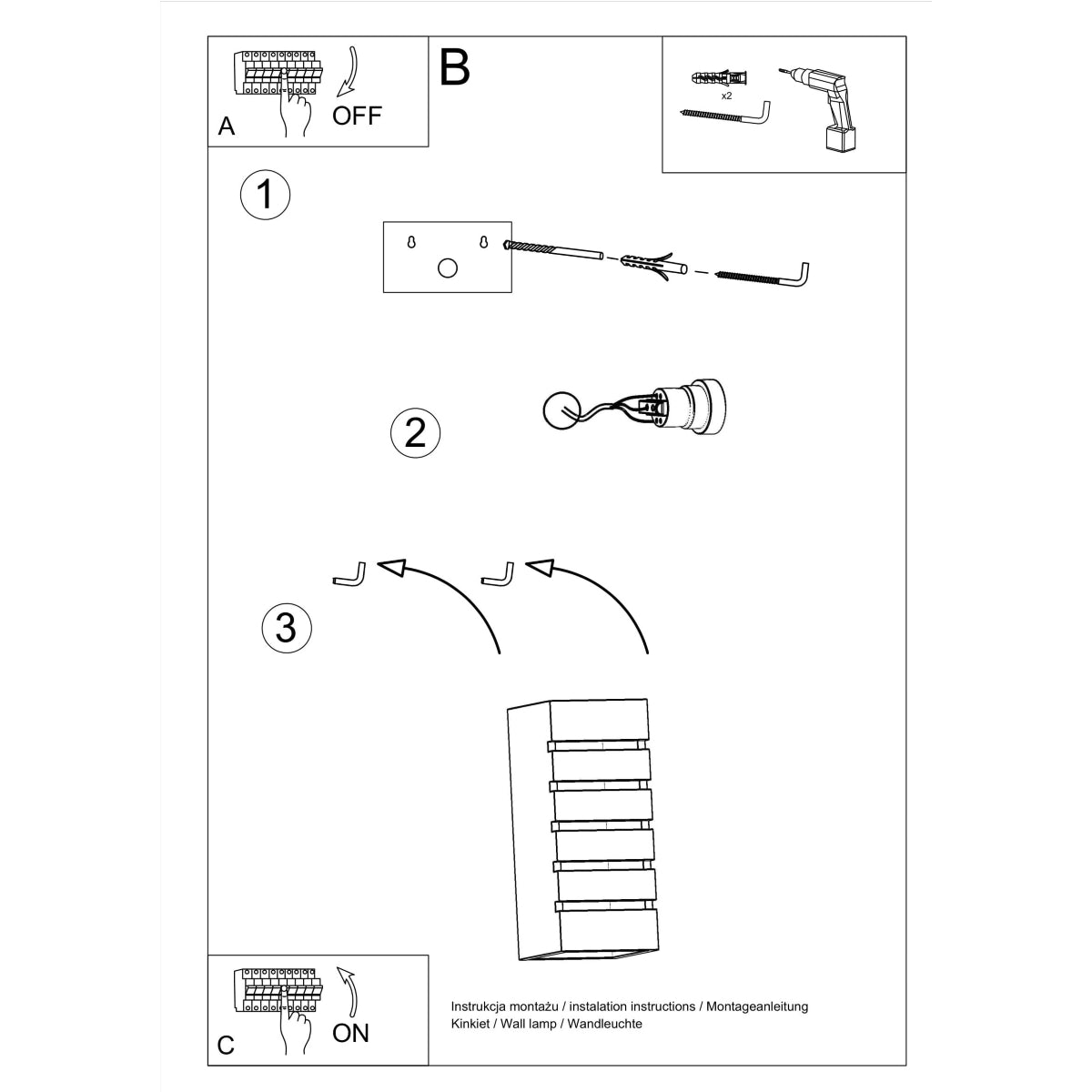 Modern white ceramic wall light – Elserra model