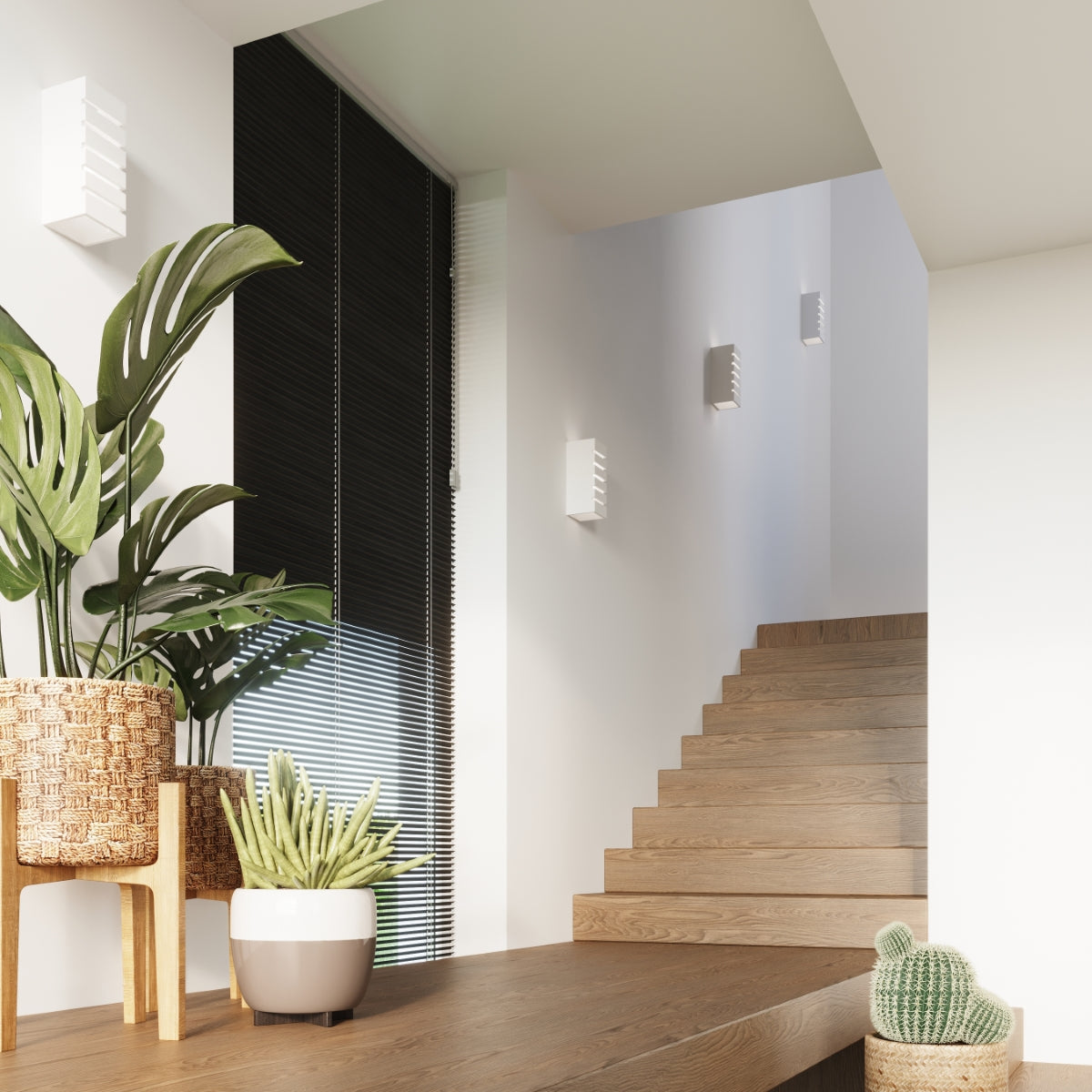 Modern white ceramic wall light – Elserra model