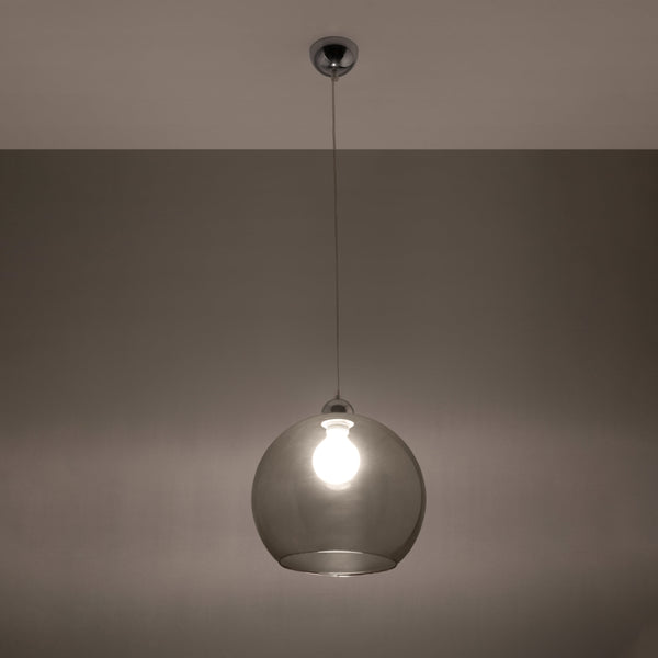 Suspension boule en verre graphite design – Arcanor