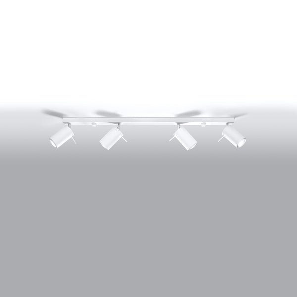 مصباح سقف حديث من الفولاذ الأبيض قابل للتوجيه لغرفة المعيشة – Orphéane