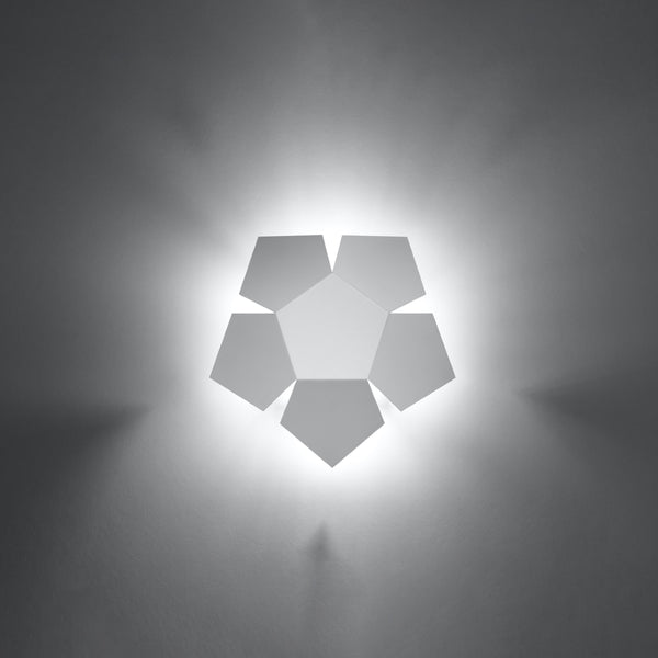 مصباح جداري من الفولاذ الأبيض العصري لغرفة المعيشة – موديل إلينورا