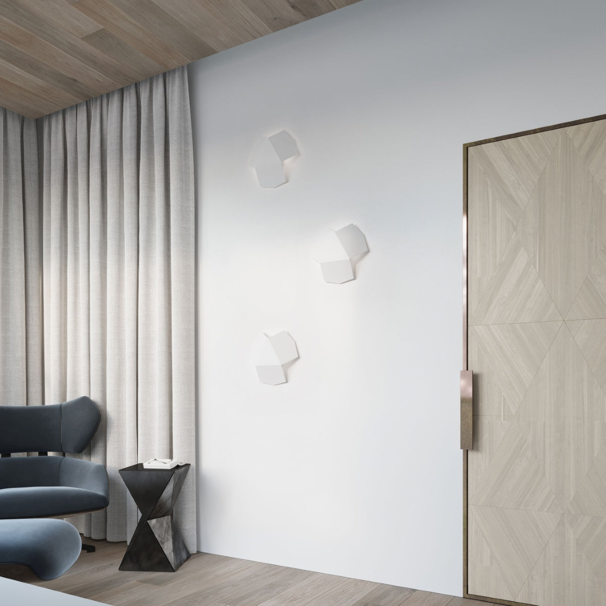 Applique murale design acier blanc – Modèle Erythrae