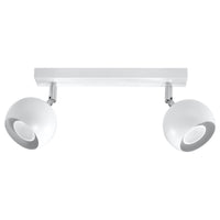 Plafonnier moderne blanc orientable salon – Modèle Asterion