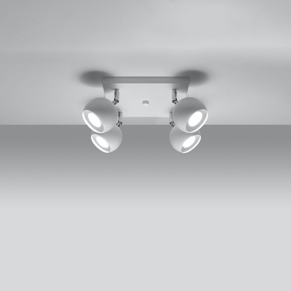 Modern white ceiling spotlight 4 lights – Arionys model