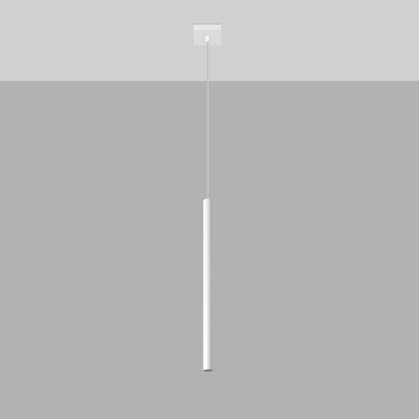 Tubo de suspensión de metal blanco moderno – modelo Aerelis