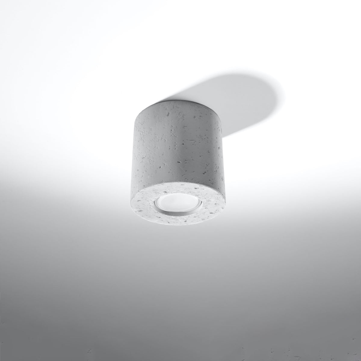 Industrial gray concrete ceiling light living room – Orphéos model