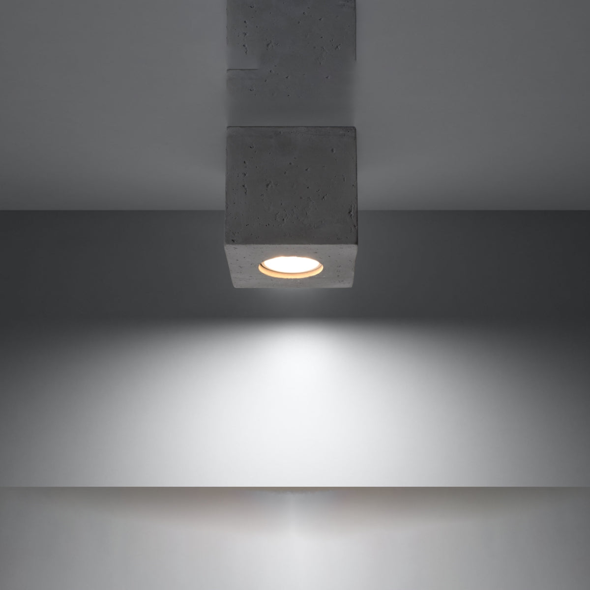 Industrial gray concrete ceiling light living room – Caristone model