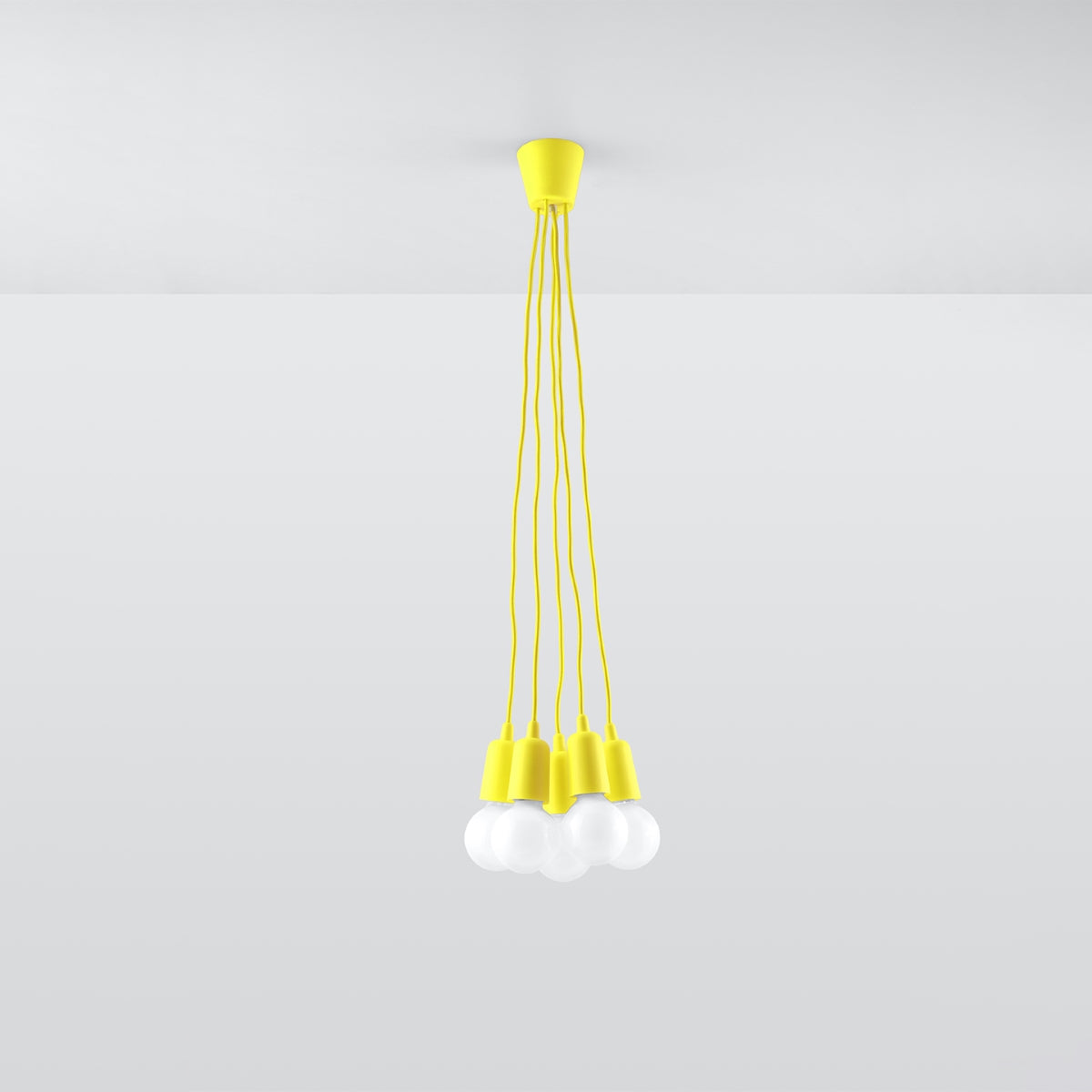 Minimalist yellow 5-light pendant – Modello