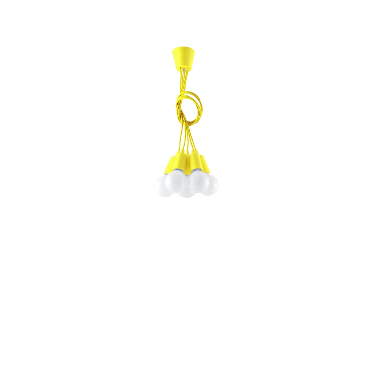Minimalist yellow 5-light pendant – Modello