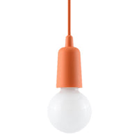 Suspension minimaliste orange pour salon – Modèle Solenya