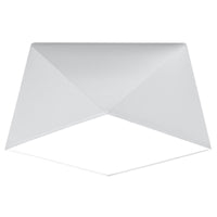 Plafonnier géométrique blanc moderne salon – Modèle Hexandor
