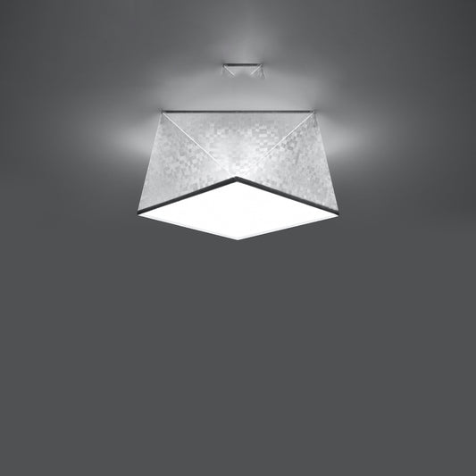Modern geometric silver ceiling light for living room – Sylphara model