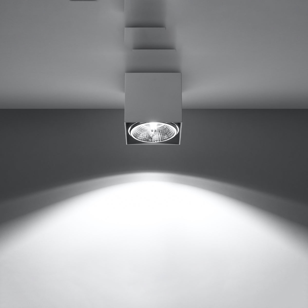 Modern white cube ceiling light for interior – Arvion model