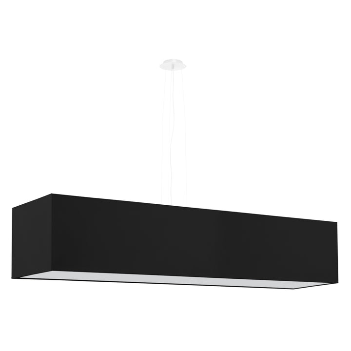 Lustre minimaliste tissu noir rectangulaire – modèle Elsinor