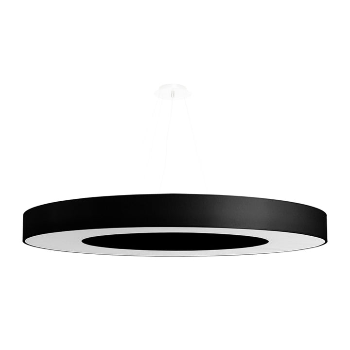 Lustre rond noir minimaliste salon – Modèle Noxeral