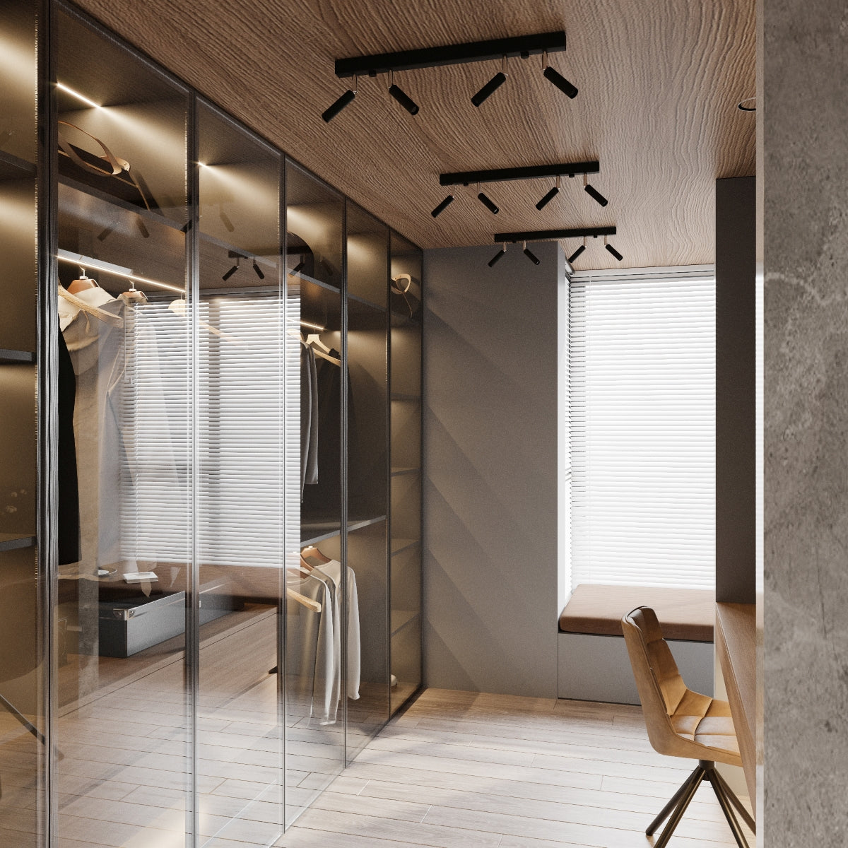 צמוד תקרה ספוט שחור מודרני מתכוונן – דגם Noxeris