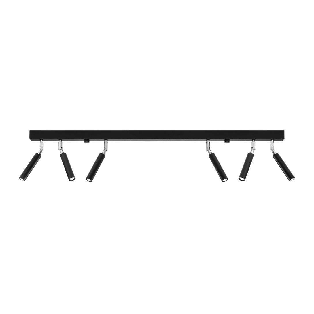 Plafonnier spots noir design industriel – Modèle Nerion